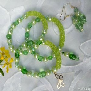 Green 5pc bracelet set